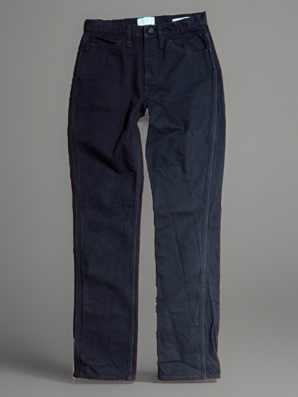 FRAME Le Italien True Straight Noir Jeans 26 Made Italy MSRP $338